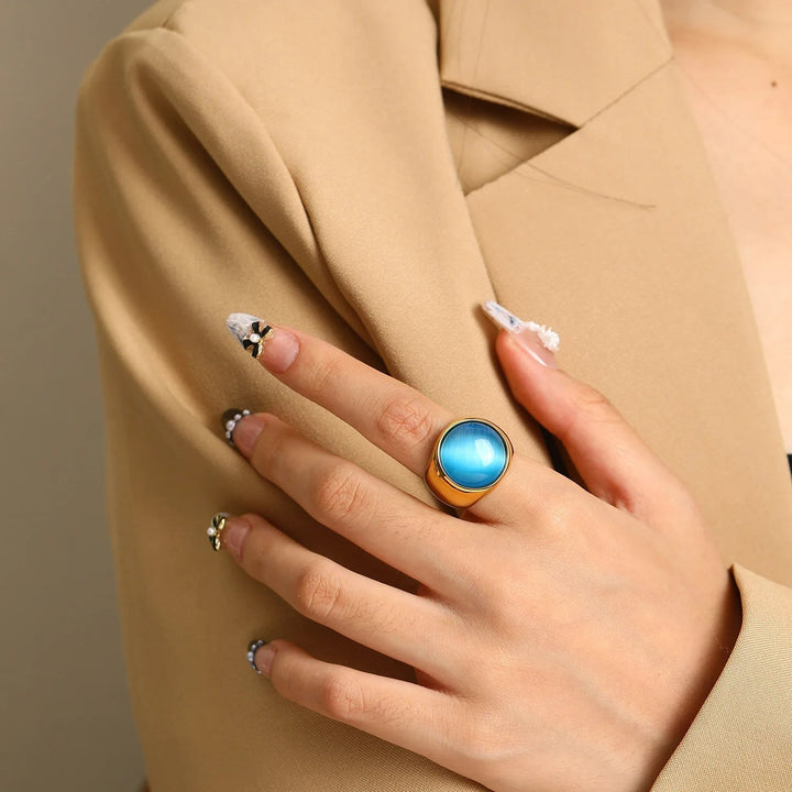 Nagy Macskaemeral Ring - Liora