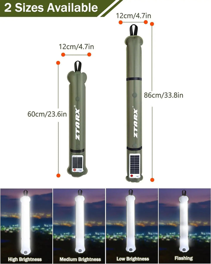 Felfújható Solar LED Csőlámpa - LumiGlow Pro