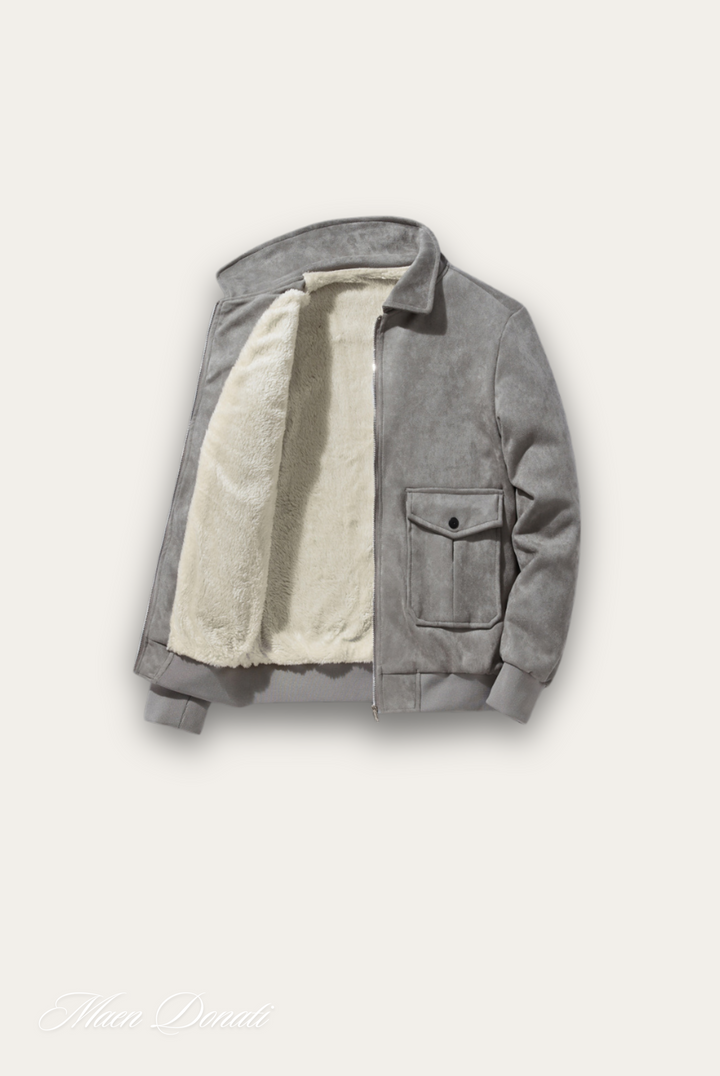 Divatos Szürke Férfi Kabát – Matteo