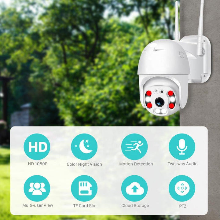 Vezeték nélküli Kültéri Biztonsági Kamera WiFi-vel – SecureView 360