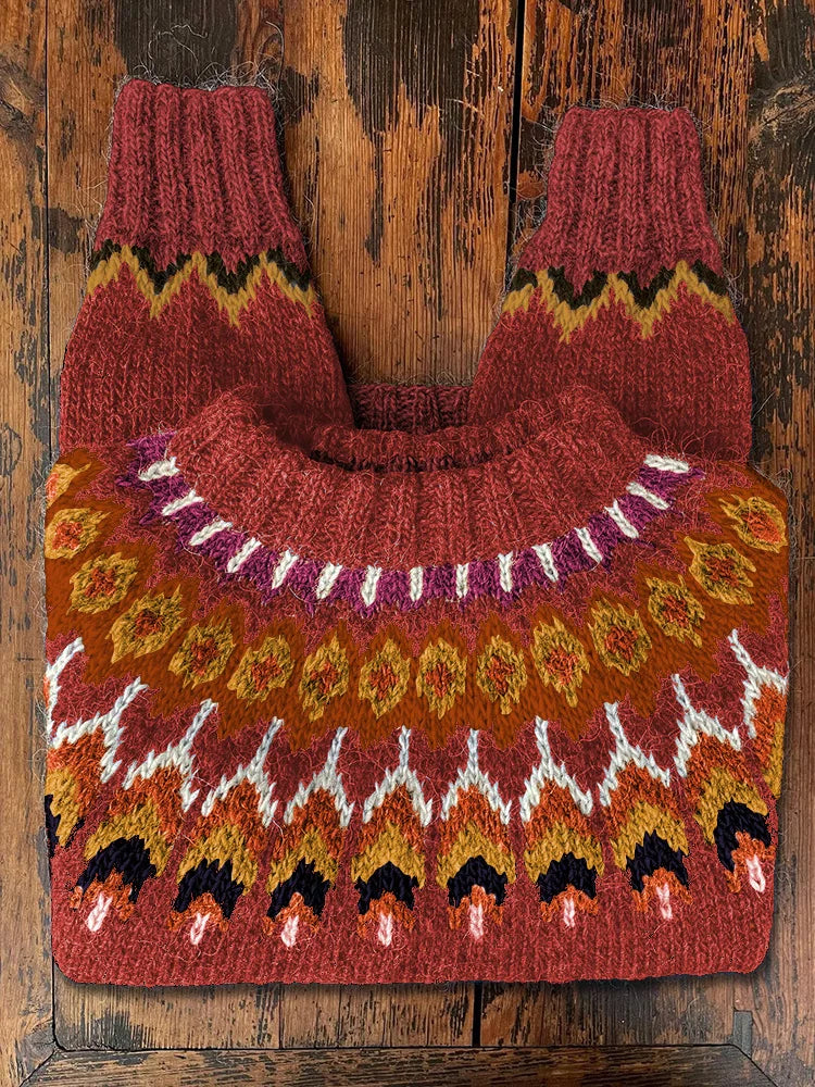 Retro kötött női pulóver - Eloise