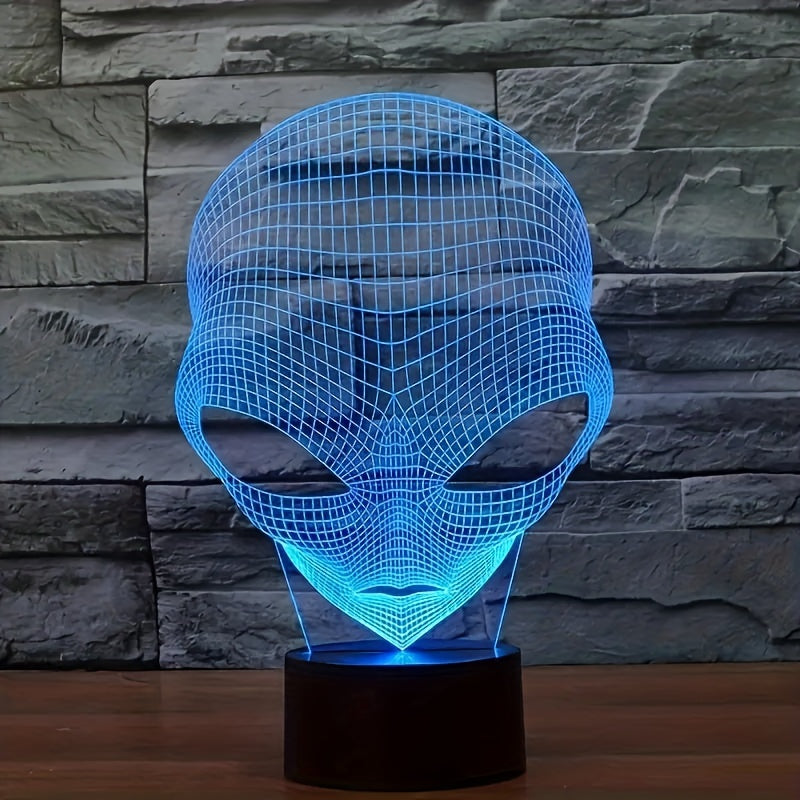 3D Idegenfej LED Asztali Lámpa 7 Színnel - Lunaris