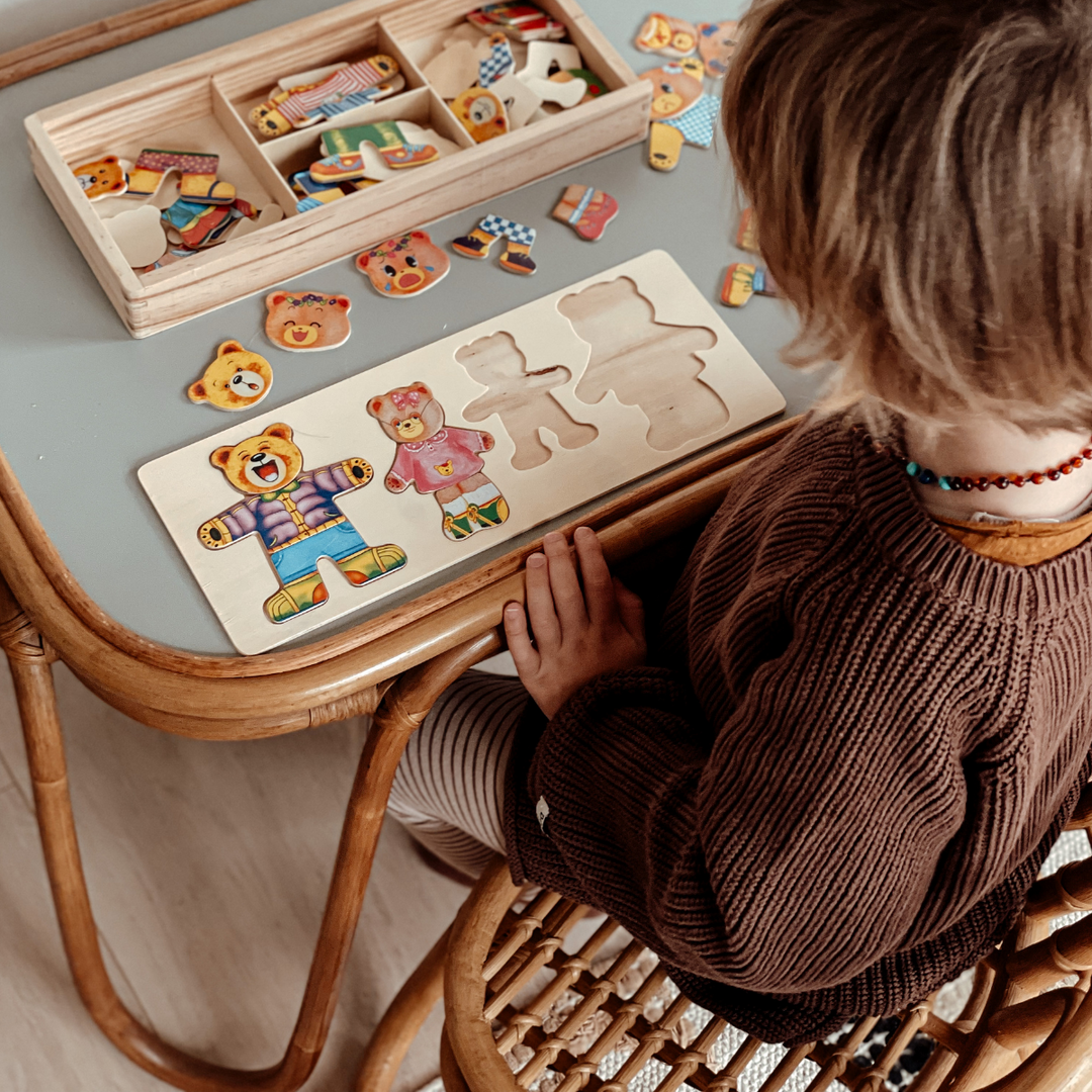 Fából készült kirakós játék - DressUp Max