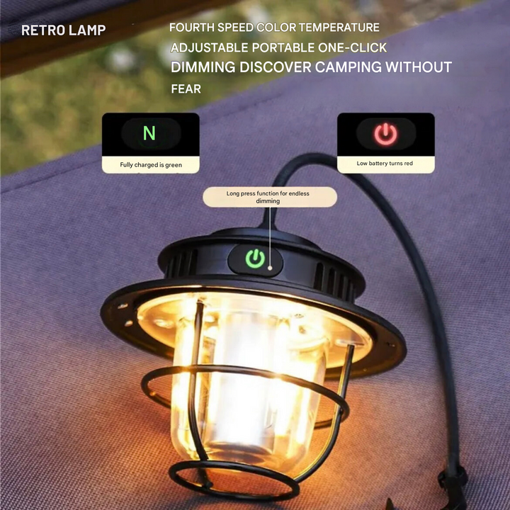 Hordozható Led Kempinglámpa - VintaGlow