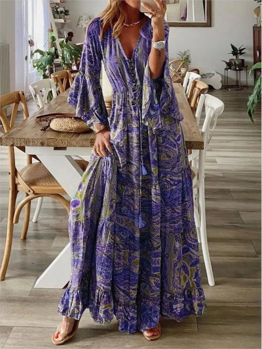 Boho Maxiruha folyékony fazonnal és részletekkel – 1+1 INGYEN – Amira