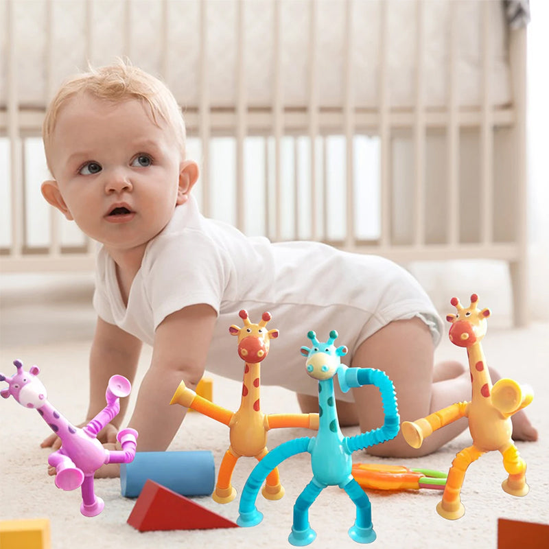 Rugalmas Zsiráf Játék Szívókoronggal - StretchyGiraffe