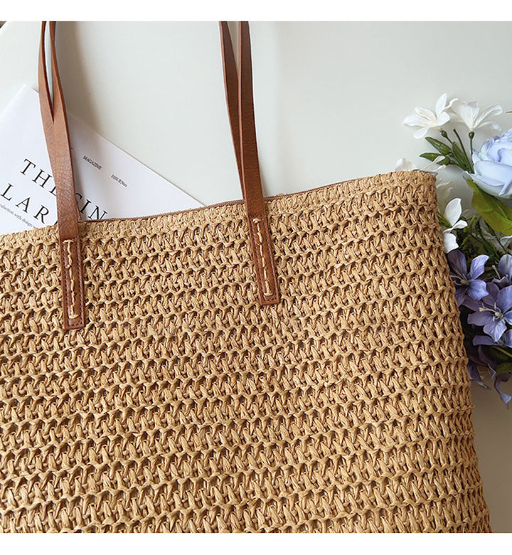 Nád Táska Bőr Pántokkal - SummerBreeze Tote