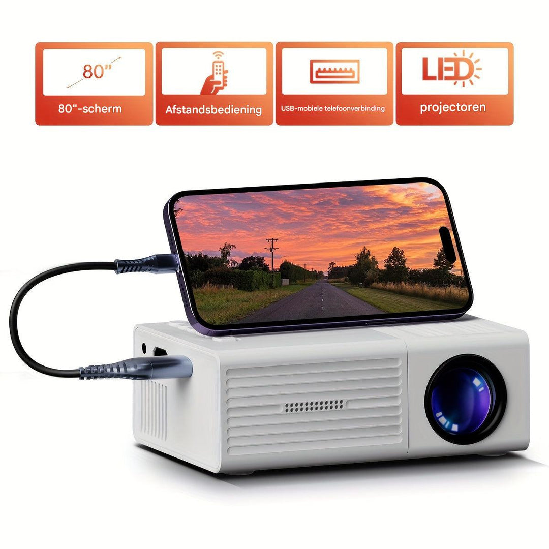 Ultra-Fényes Mini Projektor (3000 Lumen) - LumoBeam