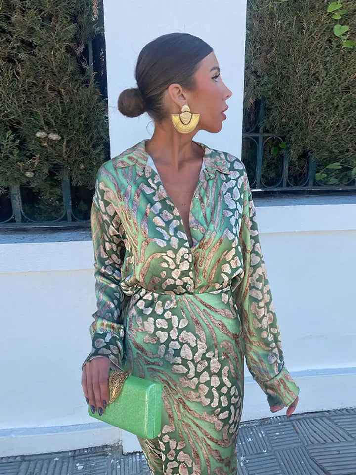 Színes nyári póló luxus mintával - Elena