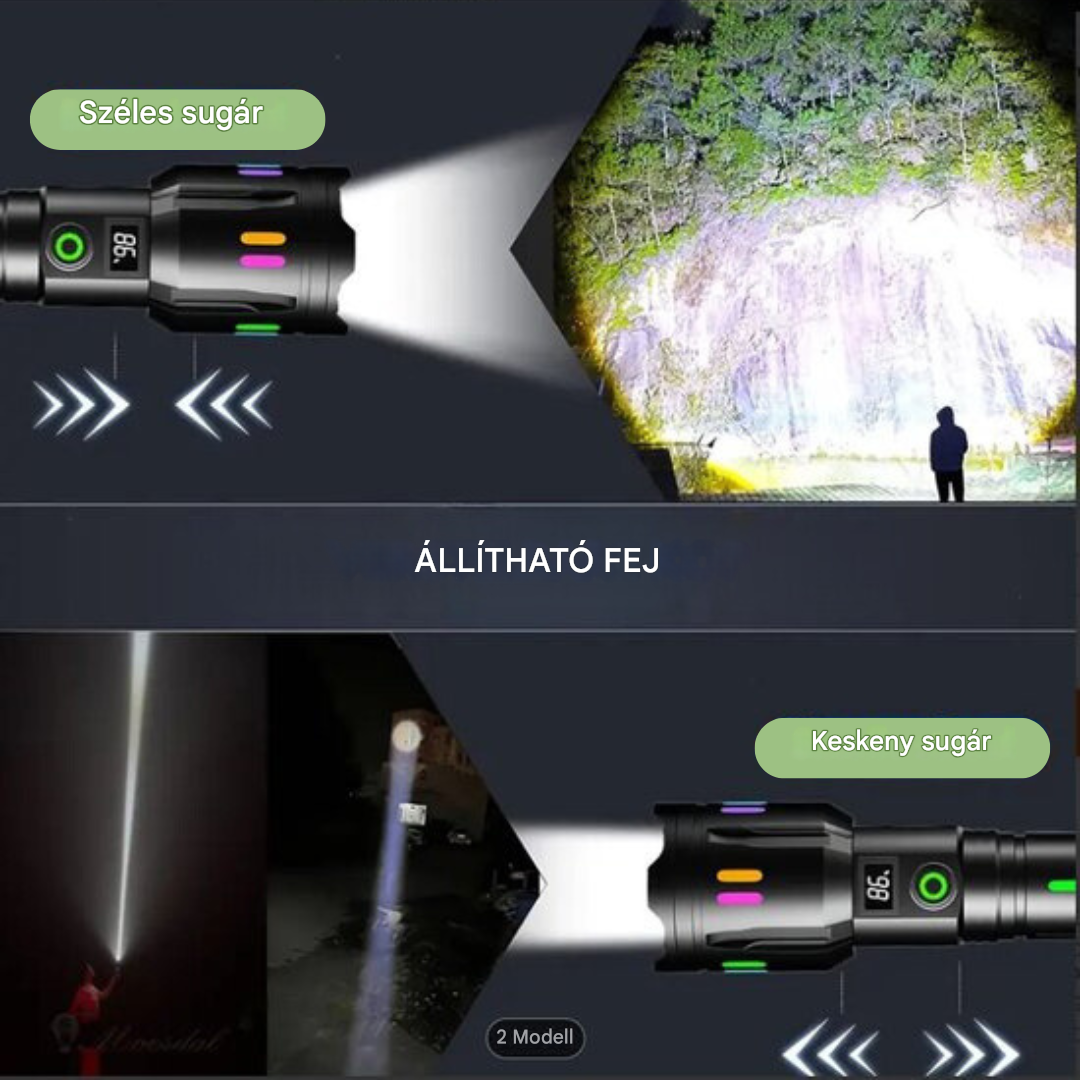 Katonai LED Zseblámpa - LumenPro