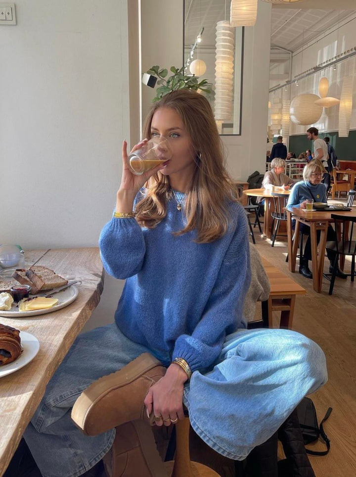 Puha női pulóver laza szabással - Aurena