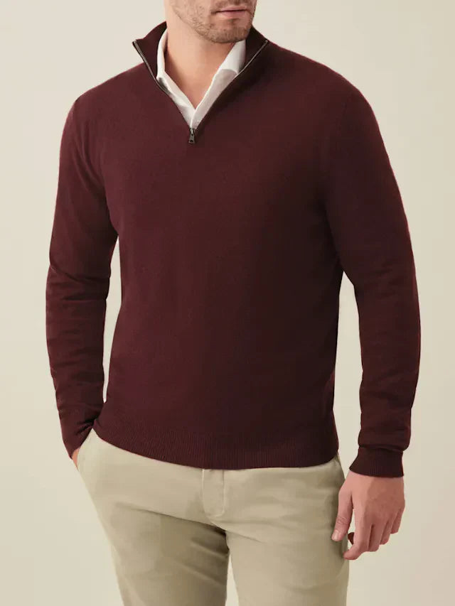 Kényelmes Férfi Zip-up Pulóver - Lucas