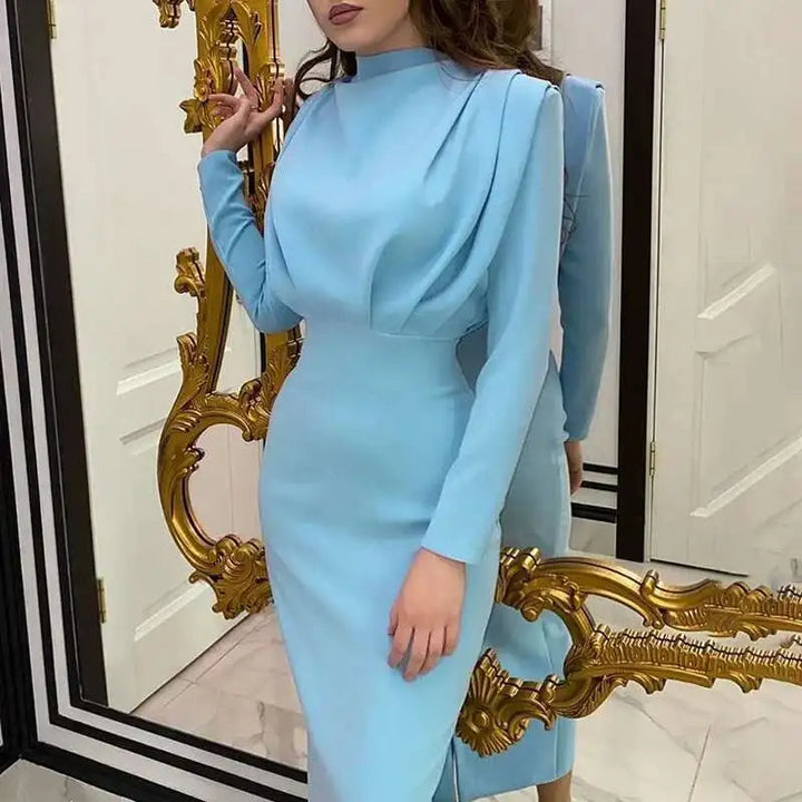 Bodycon Midi Ruha Turtleneck-kal – Valeria