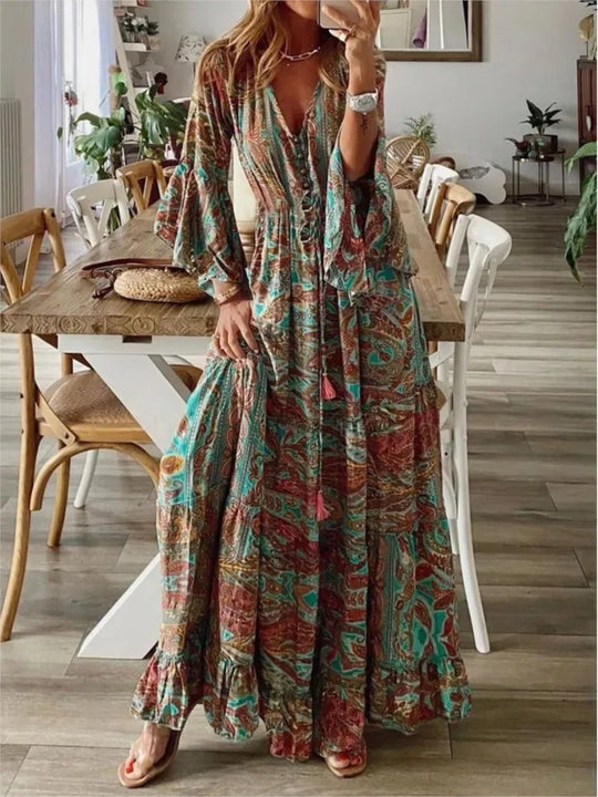 Boho Maxiruha folyékony fazonnal és részletekkel – 1+1 INGYEN – Amira