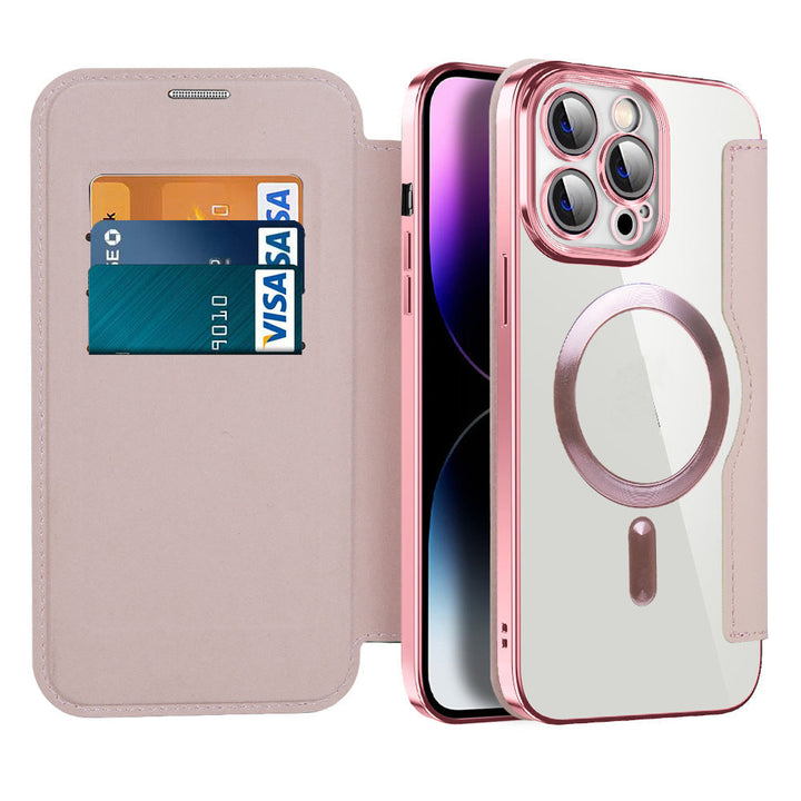 Bőr Flip tok mágneses adszorpcióval & RFID védelemmel – Valtrix (1+1 INGYEN)