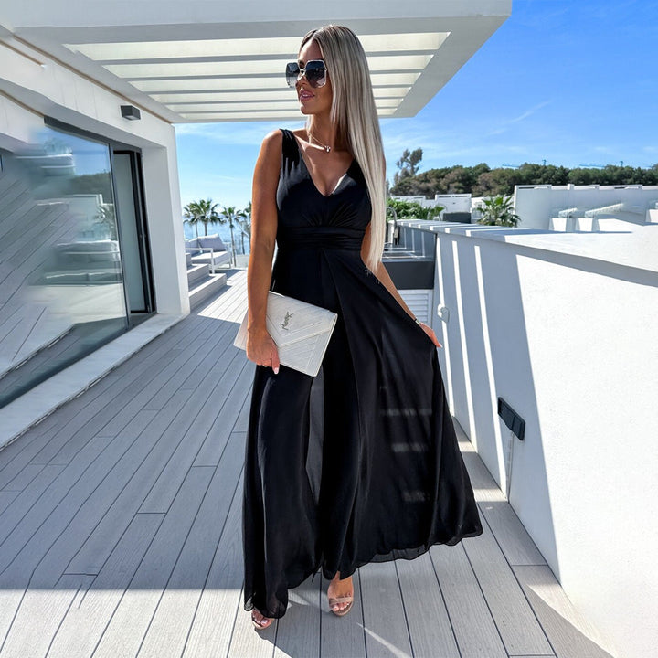 Stílusos ünnepi női overall ruha kinézettel – Lorena