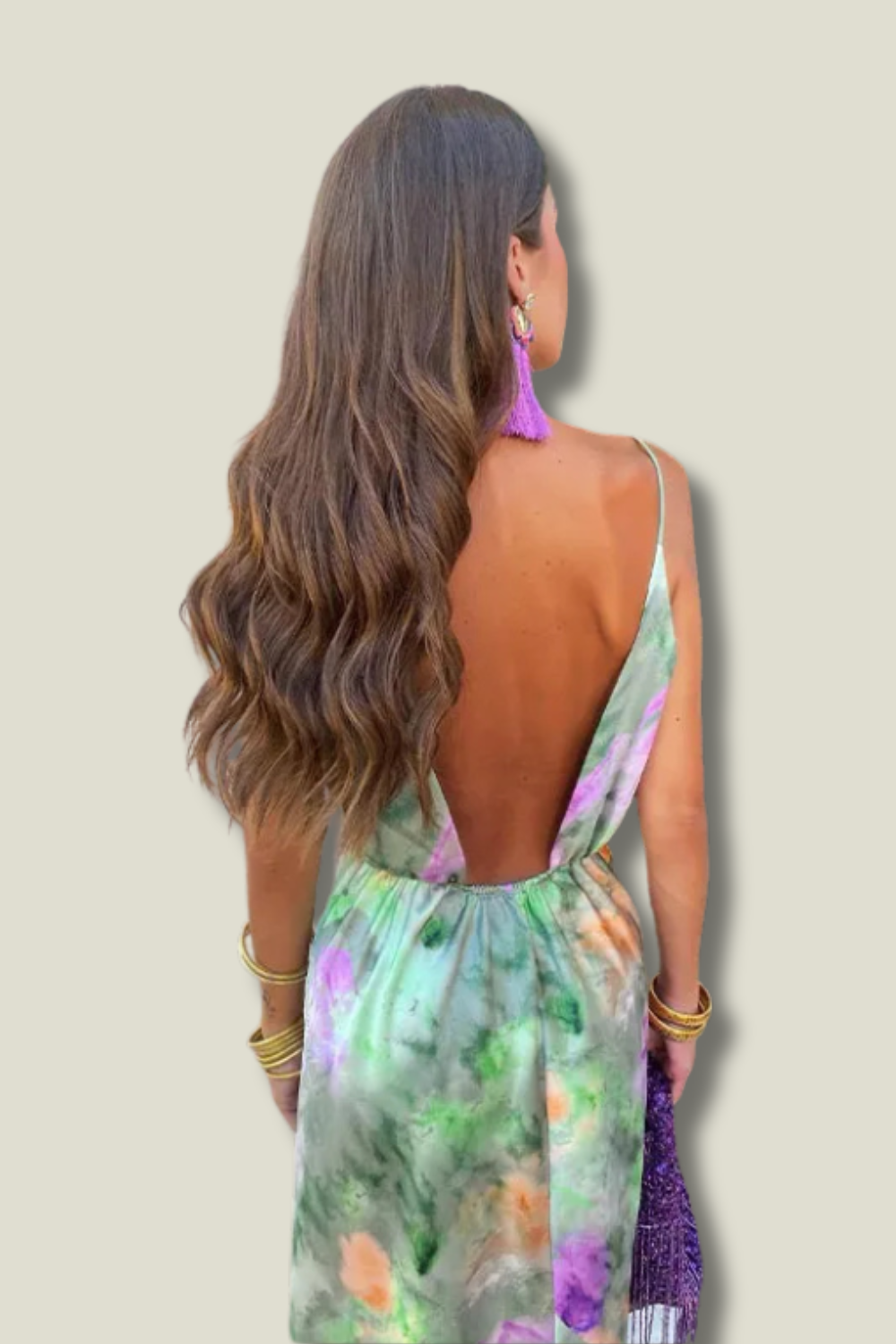 Fűzős Maxi Ruha Sállel - Seraphina