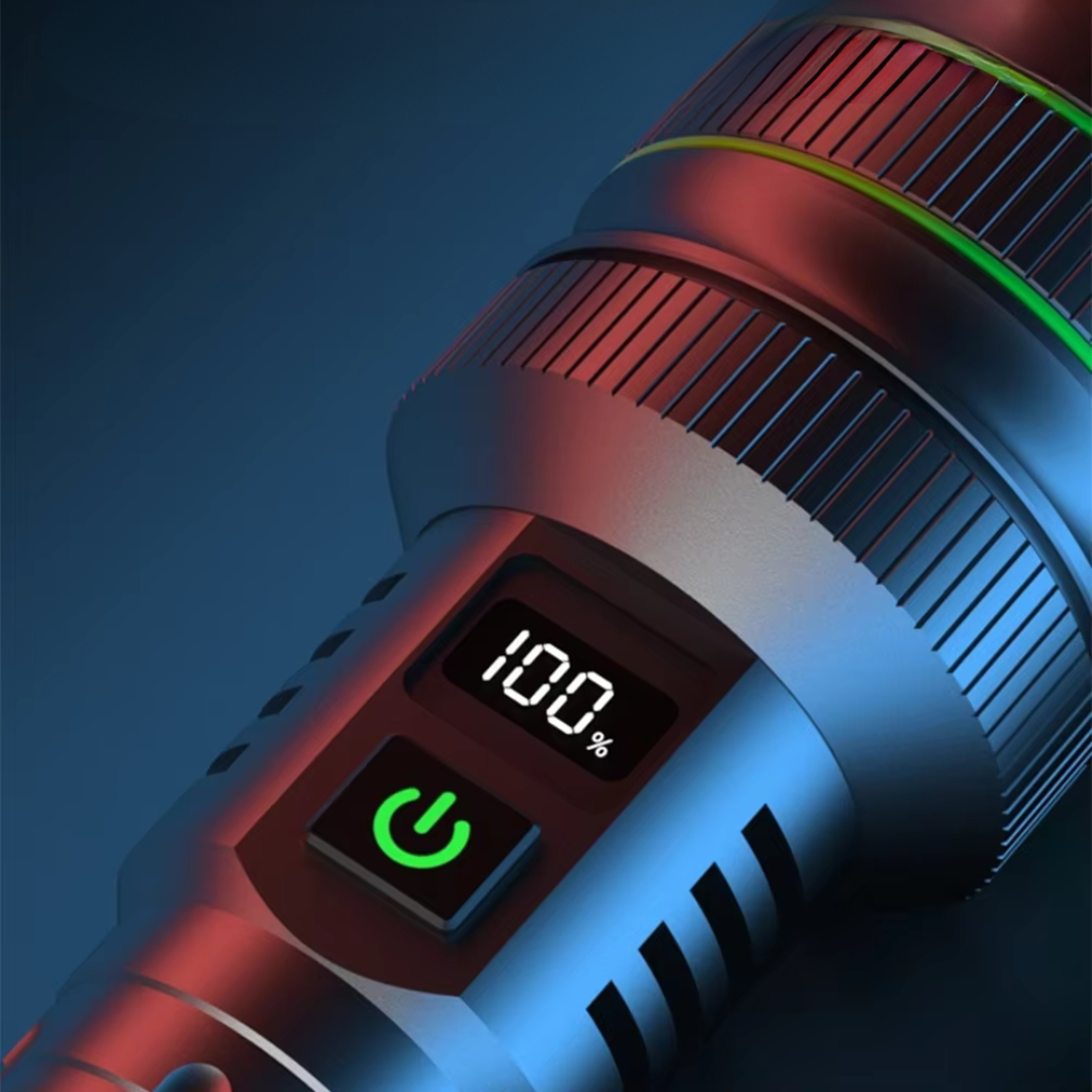 Extrem fényes és zoomolható LED zseblámpa - PowerBeam