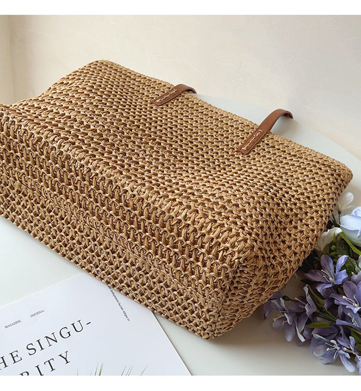 Nád Táska Bőr Pántokkal - SummerBreeze Tote