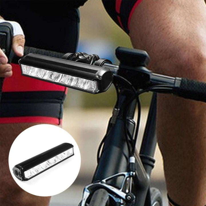 Superfényes 180°-os kerékpárlámpa beépített akkumulátorral – Luminor