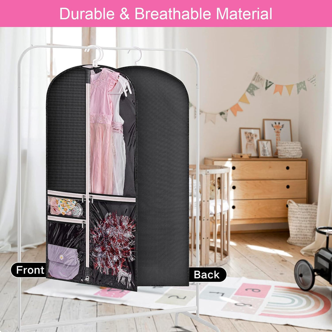 Tánc- és jelmez táska szett – 5 darabos, átlátszó zsebekkel és hajtogató hurkokkal (Vásárolj 1-et, kapj 1-et INGYEN)