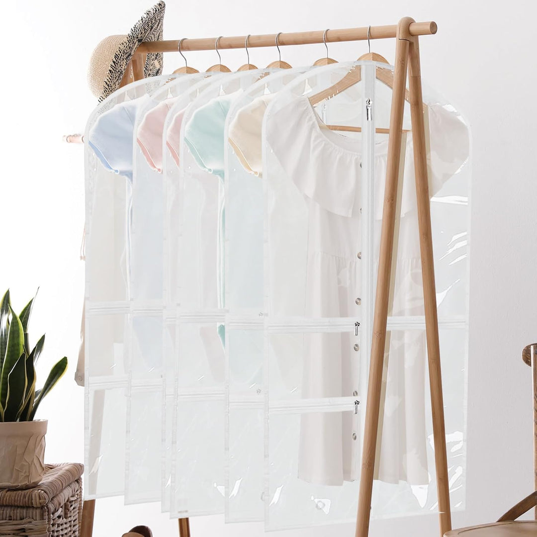 Hajtható Tánc Ruha Táskák Cipzáras Kiegészítő Zsebekkel – 5db-os Csomag (1+1 INGYEN)