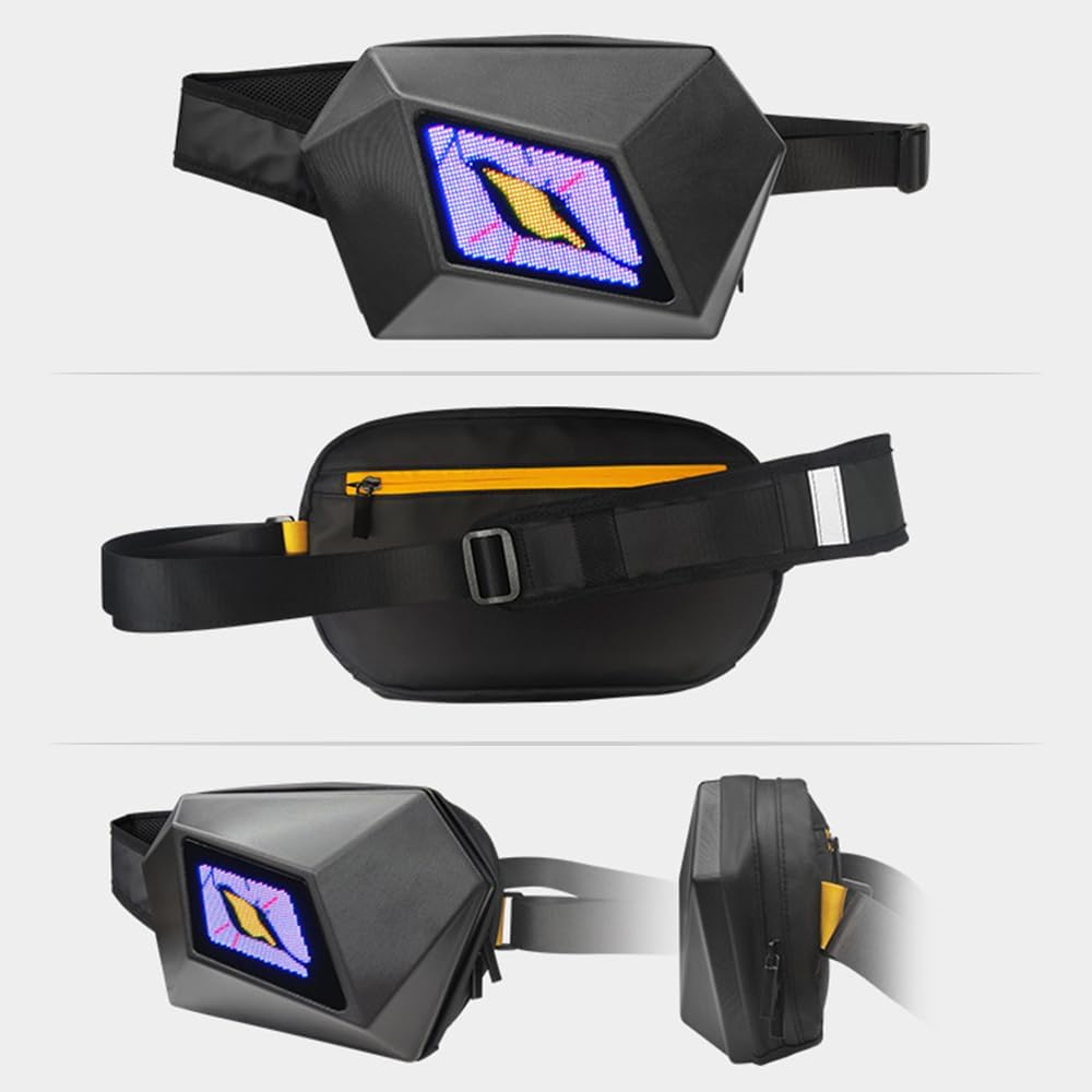 LED Moto Crossbody Táska Programozható Kijelzővel – Nexora
