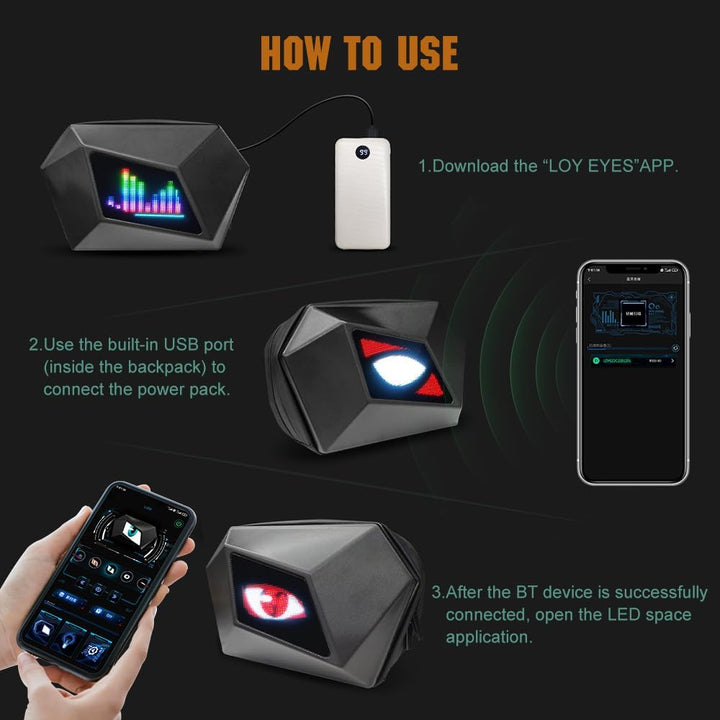 LED Moto Crossbody Táska Programozható Kijelzővel – Nexora