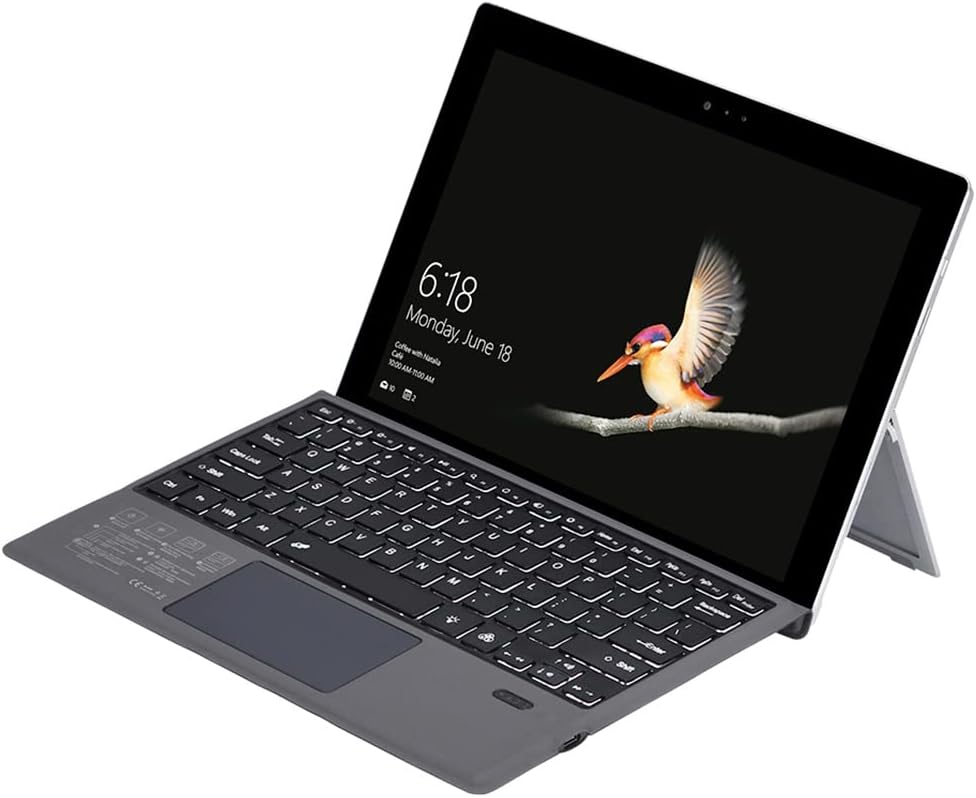 Vezeték nélküli Bluetooth billentyűzet háttérvilágítással és érintőpadal a Surface Pro-hoz – Nexora