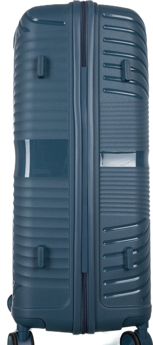 Keményfedeles kék úti bőrönd – Amalfi