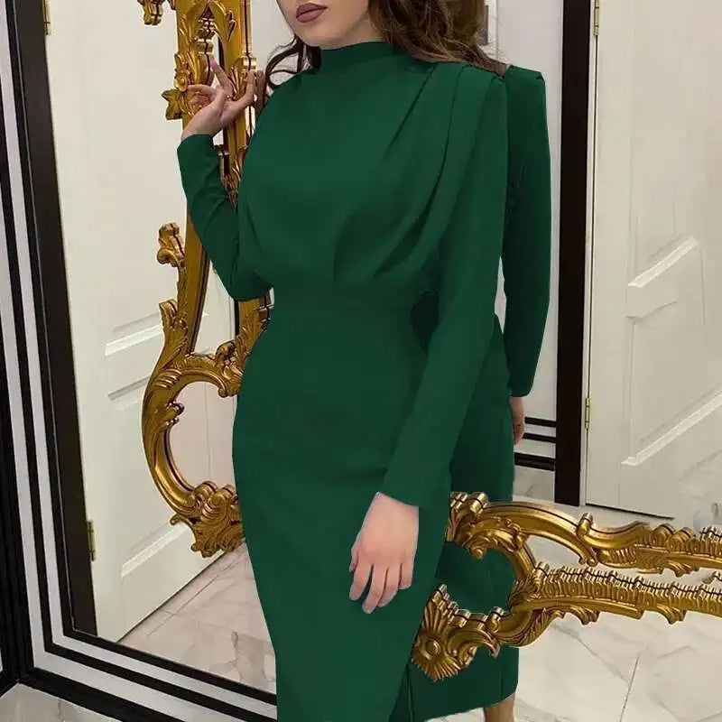Bodycon Midi Ruha Turtleneck-kal – Valeria
