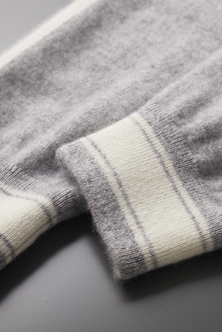 Világosszürke kasmír merinó gyapjú szett – Romano