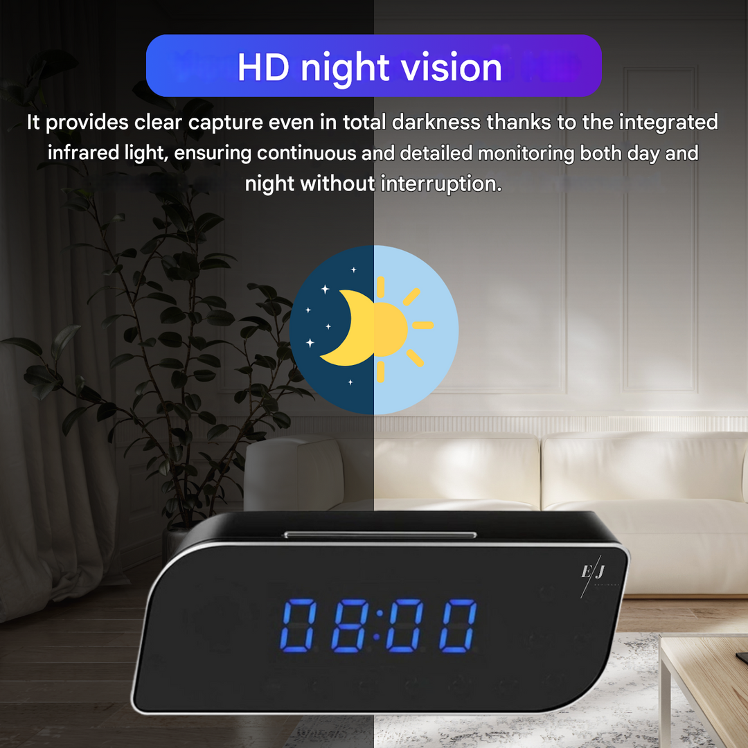 Digitális Ébresztőóra Rejtett Megfigyelő Kamerával – StealthClock Cam