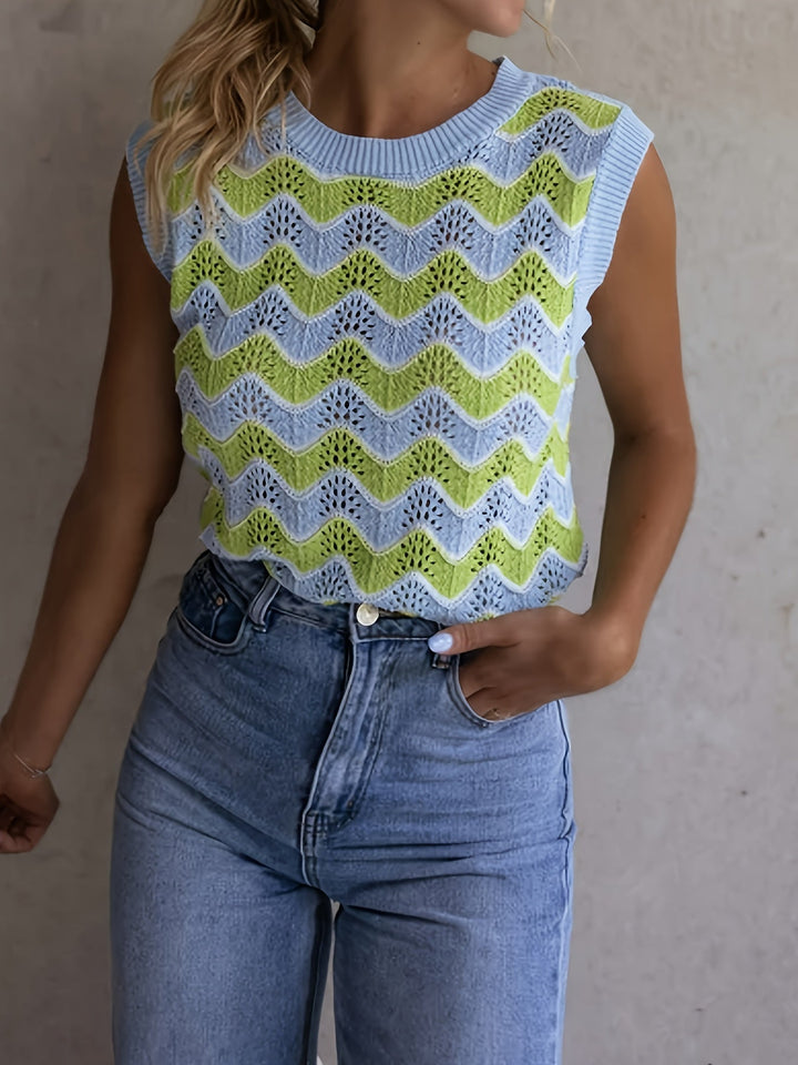 Divatos nyári top kötött hatású - StrickGlow