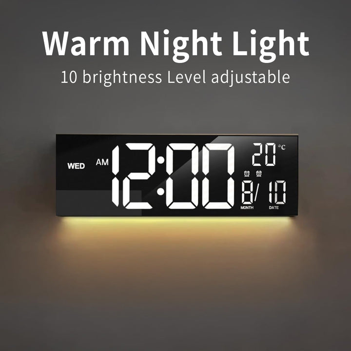 16 hüvelykes RGB digitális fal- és asztali ébresztőóra távirányítóval – Lumeris