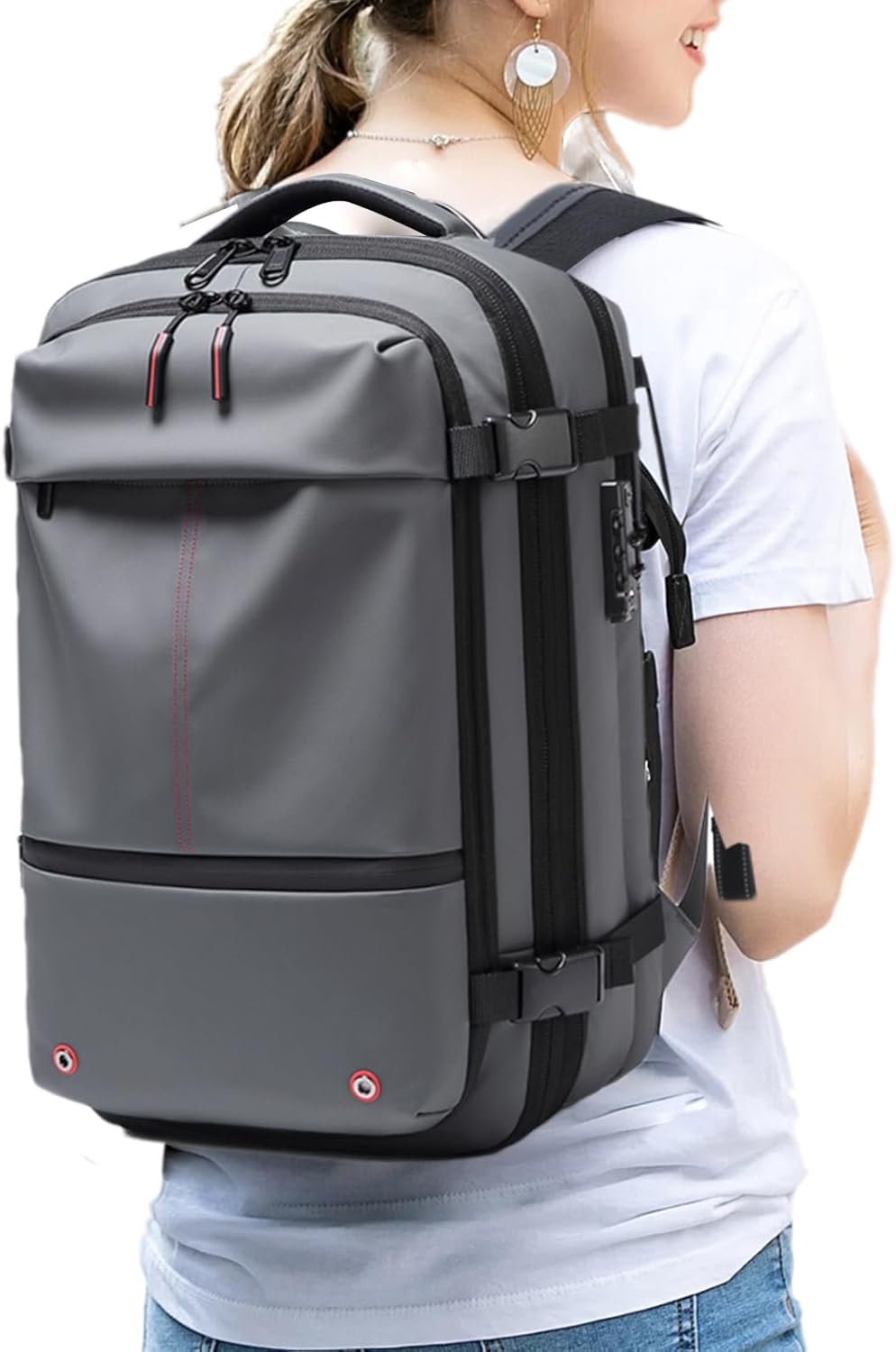 Légi Porszívó Hátizsák – Bővíthető 60L Vízálló Utazótáska Laptop Párnával – Trivora