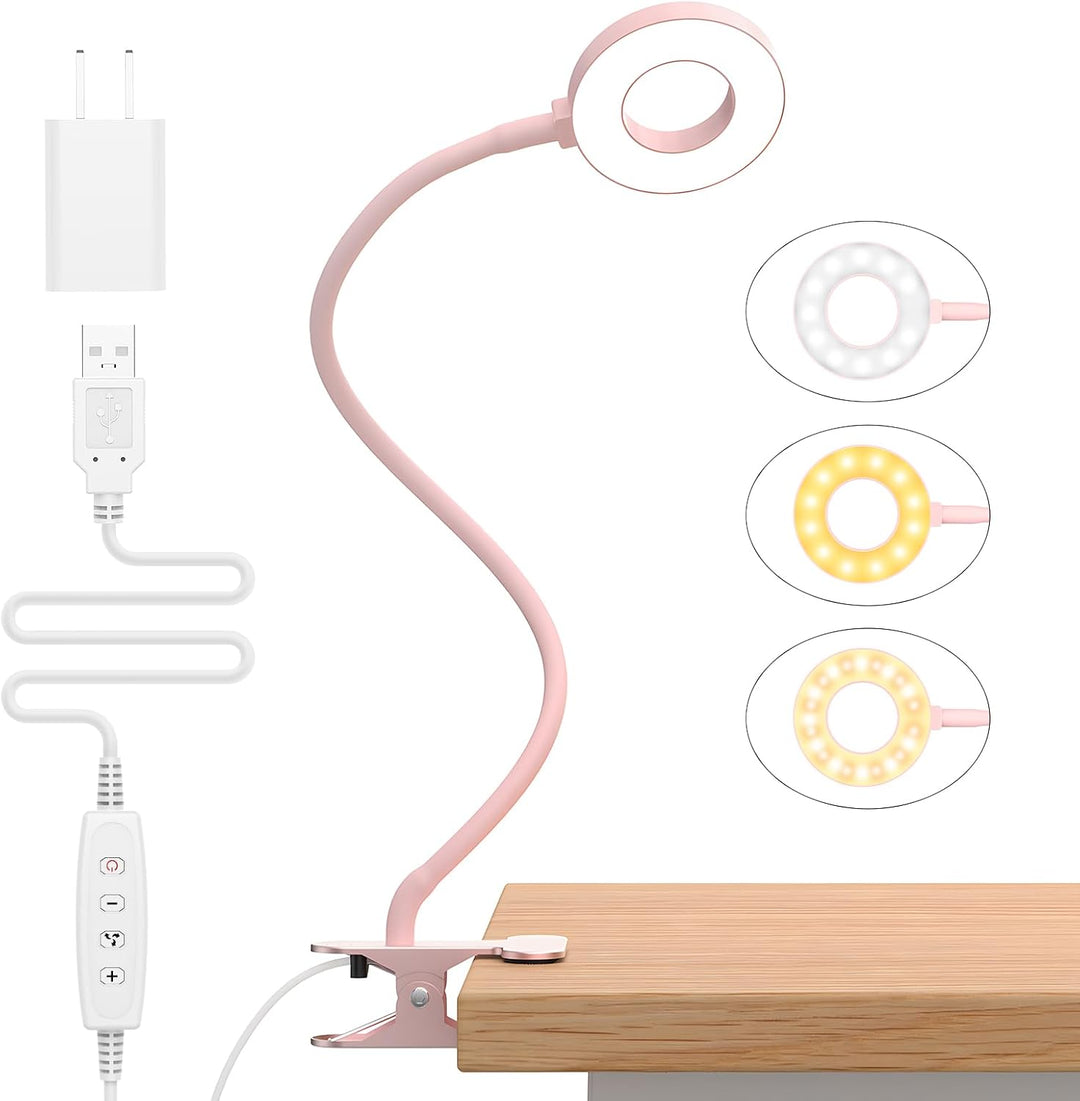 3 színmódos LED asztali klipszes lámpa & rugalmas gooseneck – Selvara (1+1 INGYEN)