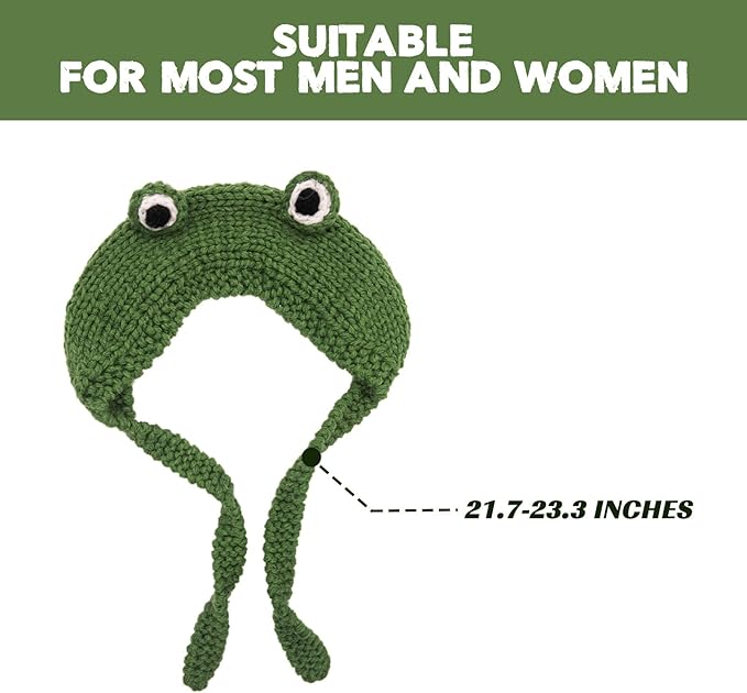 Horgolt Béka Fülmelegítő Fejpánt - FrogHeat