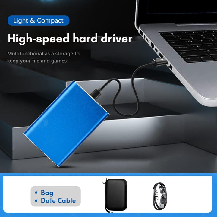 Hordozható 1TB USB 3.0 Külső Merevlemez Fém Tokkal és Magas Sebességű Átvitellel – Dravero