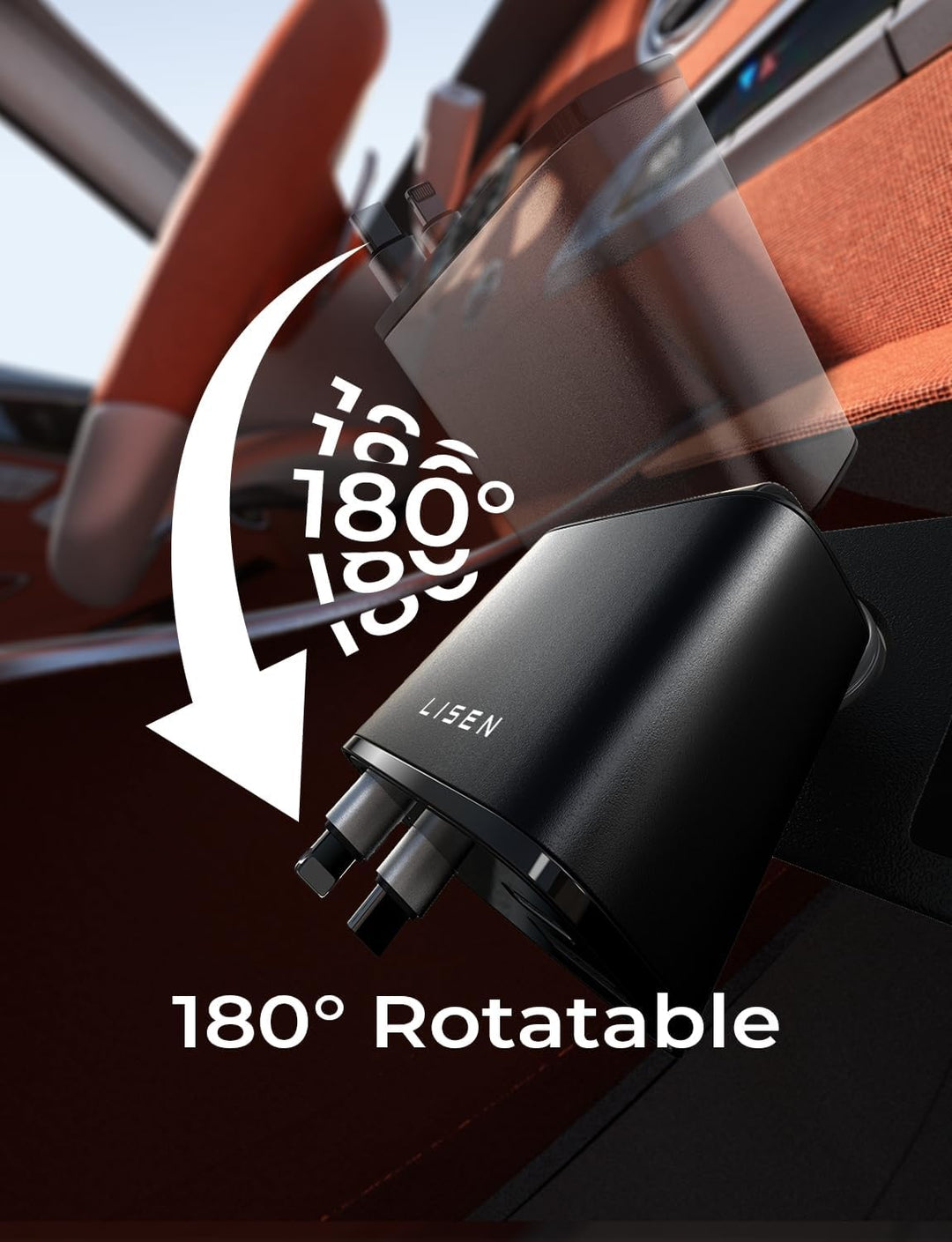 Kihúzható autótöltő 69W USB C