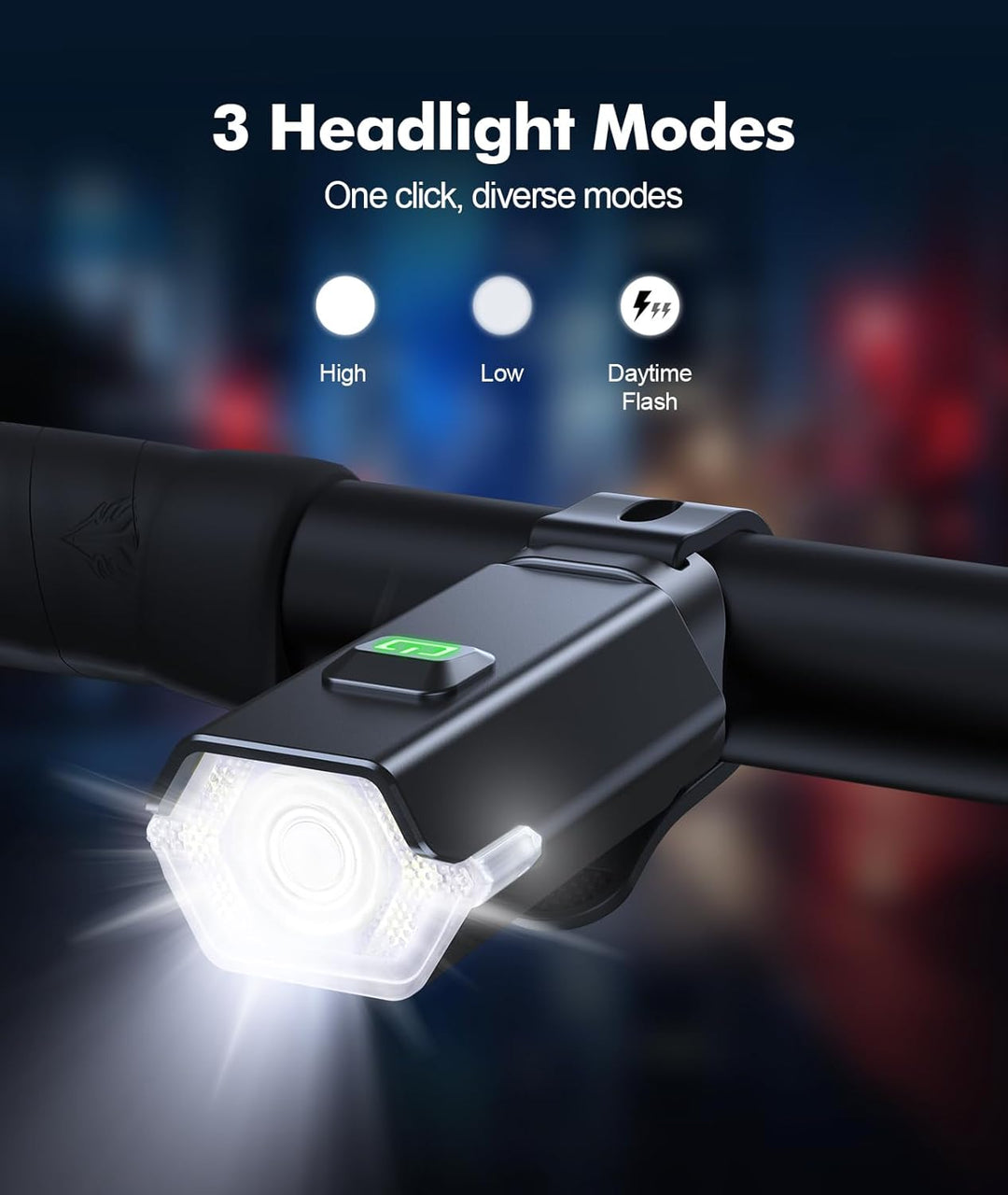 Újratölthető Kerékpári Fény Szett 3+6 Móddal és Oldalsó Világítással – RoadBeam