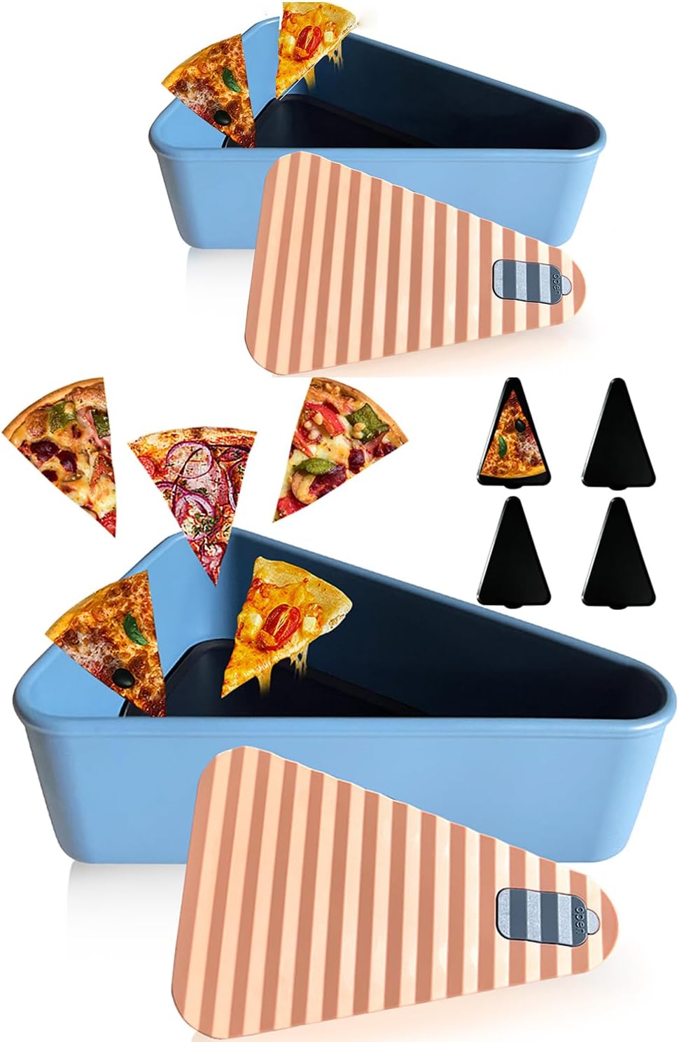 Újrahasználható pizza tárolóedény 2 tálcával – SliceSafe (1+1 INGYEN)