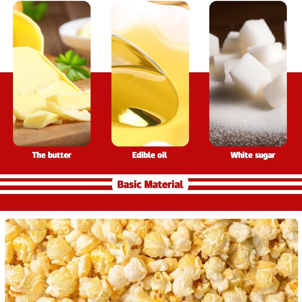 Retro piros elektromos asztali popcorn készítő időzítővel – Calvano