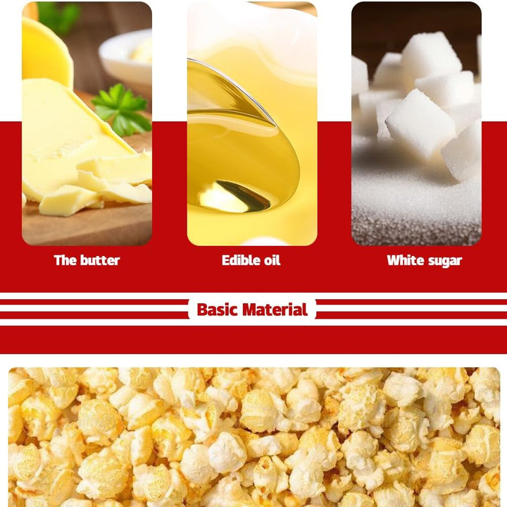 Retro piros elektromos asztali popcorn készítő időzítővel – Calvano