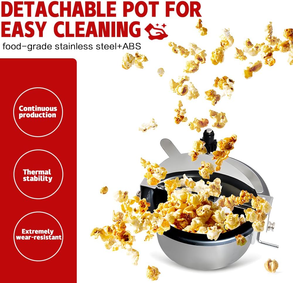 Retro piros elektromos asztali popcorn készítő időzítővel – Calvano