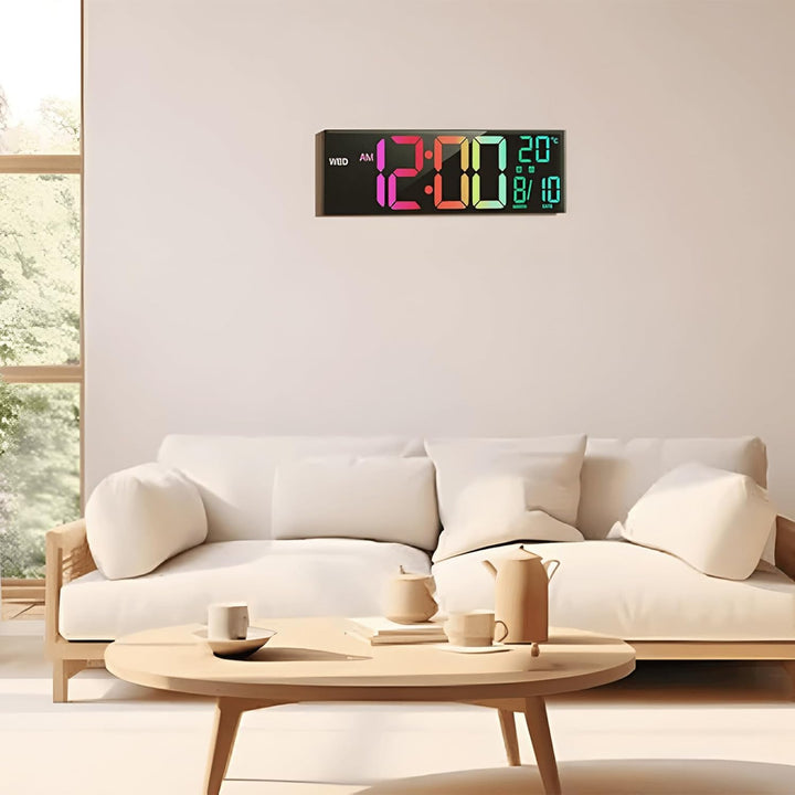 16 hüvelykes RGB digitális fal- és asztali ébresztőóra távirányítóval – Lumeris