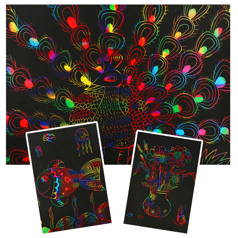 Varázslatos Szivárvány Színek Kifestő Kártyaszett - ColorBurst