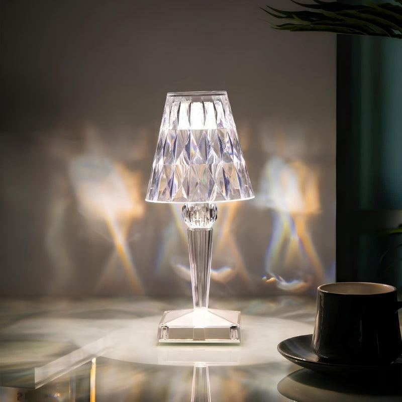 Kristály Asztali Lámpa Érintésvezérléssel - LumeCrystal