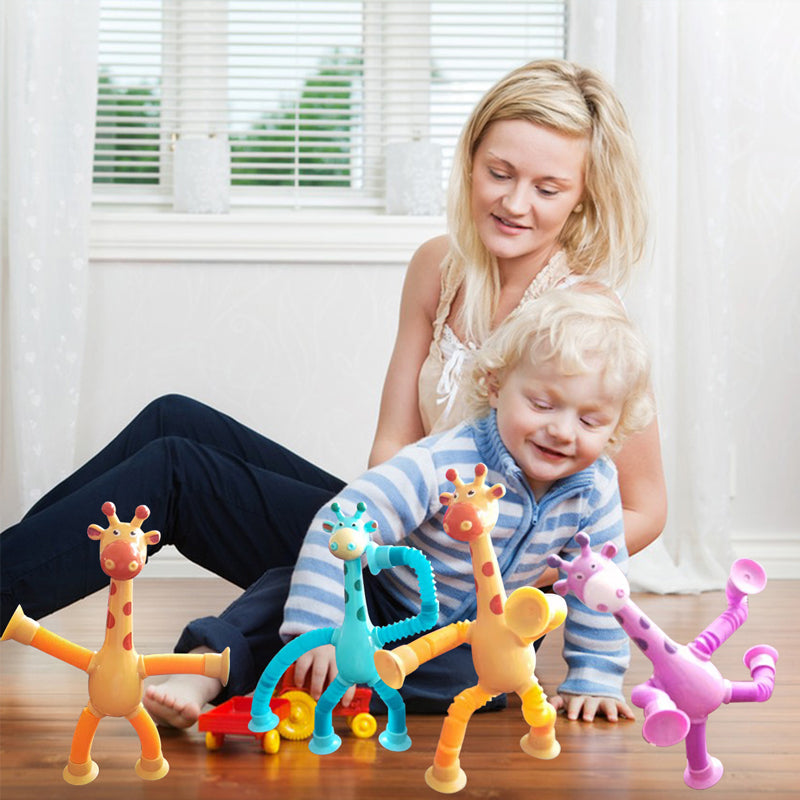 Rugalmas Zsiráf Játék Szívókoronggal - StretchyGiraffe