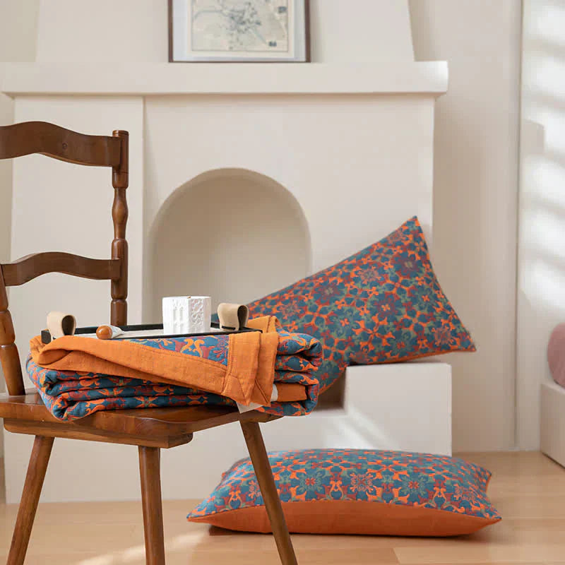 Pamut takaró kék mintával - Florencia